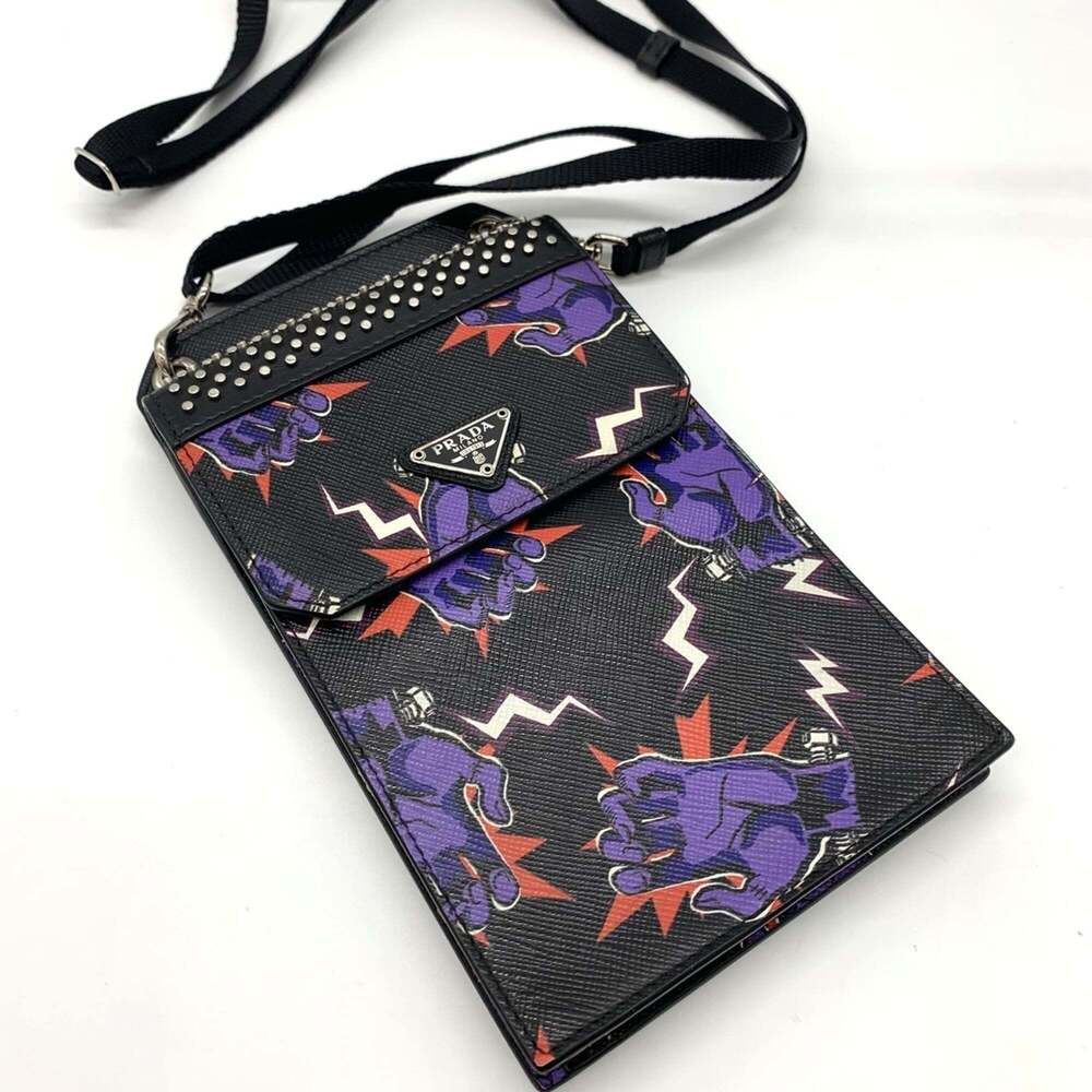 PRADA Black Leather Shoulder Bag - Picture 1 of 9